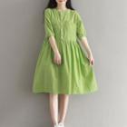 Short-sleeve Front Pocket Dress