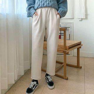 Plus Size Faux-fur Lined Baggy Pants