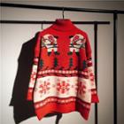 Christmas Jacquard Oversize Sweater