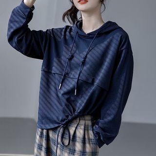 Plain Irregular Hem Hoodie