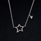 Rhinestone Star Pendant Necklace As Shown In Figure - One Size