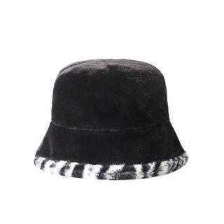 Zebra Print Fleece Bucket Hat