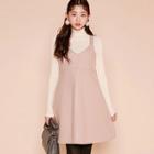 Wool Blend High-waist Jumper Dress