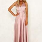 Open-back Strappy Maxi A-line Dress