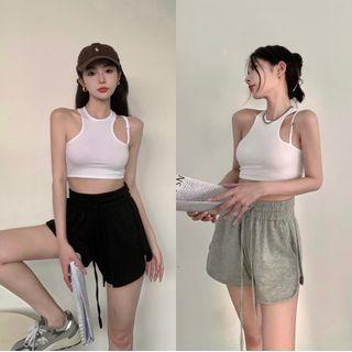 Crop Racerback Tank Top / Drawstring Shorts