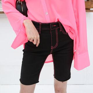Stitch-trim Biker Shorts