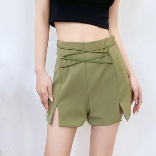 High Waist Slit Shorts