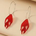 Flame Acrylic Dangle Earring 1 Pair - Red - One Size