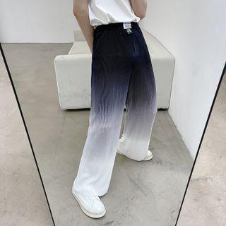 Gradient Pleated Wide Leg Pants