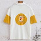 Short-sleeve Zip Placket T-shirt