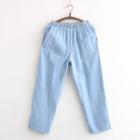 Washed Cropped Wide Leg Jeans