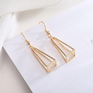 925 Sterling Silver Pyramid Dangle Earring 1 Pair - Es598-2 - 925 Silver - As Shown In Figure - One Size