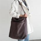 Pocket-detail Cotton Shopper Bag With Strap