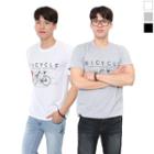 Plus Size Bicycle Printed T-shirt