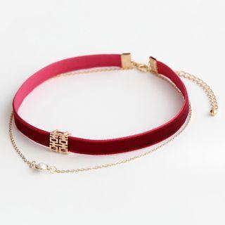 Wedding Chinese Characters Velvet Choker / Bracelet (various Designs)