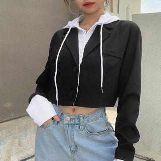 Hooded Cropped Blazer