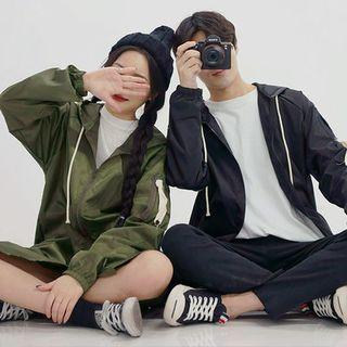 Couple Hooded Rain Coat