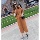 Set: Hooded Loose-fit Top + Midi Skirt