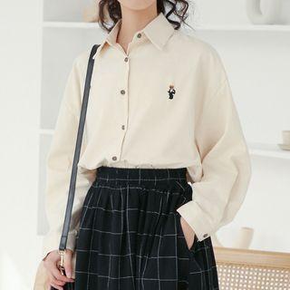 Embroidered Shirt Almond - One Size