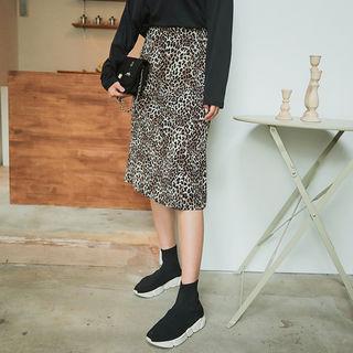 A-line Mini Leopard Skirt