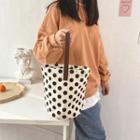 Dotted Canvas Bucket Bag