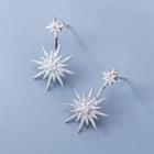 925 Sterling Silver Snowflake Dangle Earring 1 Pair - Earring - One Size