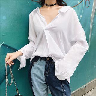 Open Back Oversize Blouse