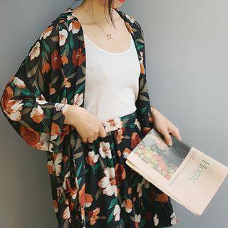 Floral Chiffon Blazer