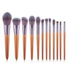 Set Of 12: Wooden Makeup Brush As Shown In Figure - One Size