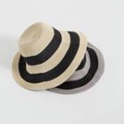 Stripe Sun Hat With Strap