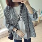 Pinstriped Shirt Stripe - Dark Gray - One Size