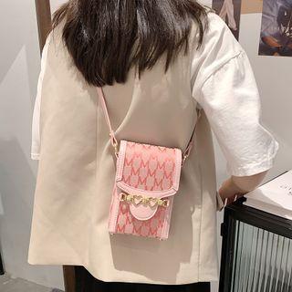 Lettering Flap Mini Crossbody Bag