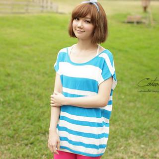 Short-sleeve Striped Top