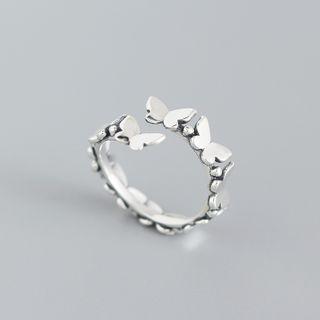 Butterfly 925 Sterling Silver Ring Silver - One Size