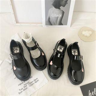 Heart Platform Mary Jane Shoes