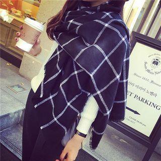 Plaid Scarf Black - 65cm X 200cm