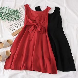 Open Ribbon-back Tank Dress