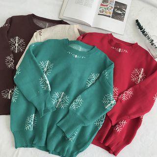 Snowflake Patterned Sweater