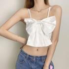 Bow-accent Cropped Camisole Top
