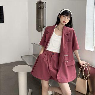 Short-sleeve Safety Pin Blazer / Shorts