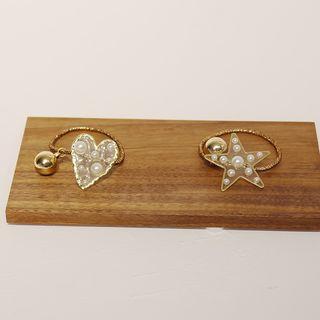 Faux Pearl Heart / Star Hair Tie