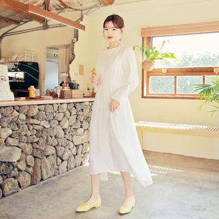 Lace-trim A-line Long Dress