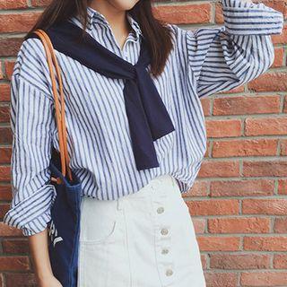 Set: Striped Shirt + Cape