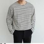 Round-neck Striped Cotton T-shirt