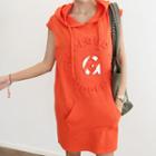 Hooded Sleeveless Mini Pullover Dress