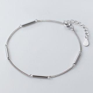 925 Sterling Silver Bar Bracelet 925 Sterling Silver Bracelet - One Size