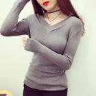 Glittered Long Sleeve Knit Top