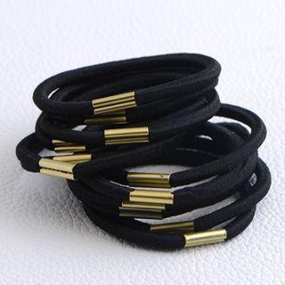 Plain Hair Tie 1 Pc - Black - One Size