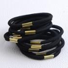 Plain Hair Tie 1 Pc - Black - One Size