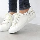 Round-toe Studded Sneakers